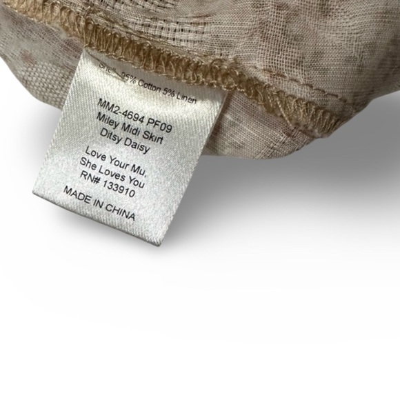 Show Me your Mumu Miley Tiered Belted Maxi Skirt Ditsy Daisy with Pockets Size M - Picture 4 of 12